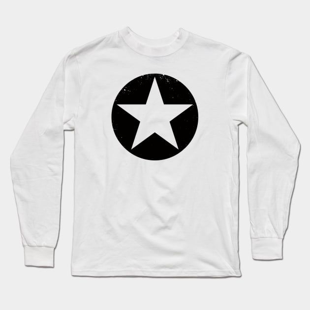 Star In A Circle Long Sleeve T-Shirt by PsychicCat